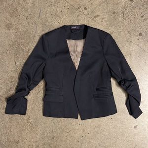 Cropped Navy Blazer, Size M